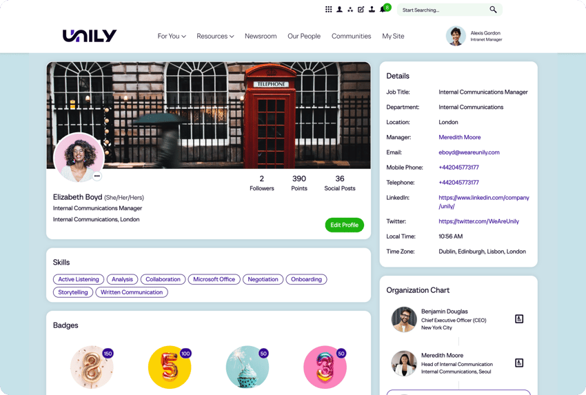 Employee Profiles and Networks 2