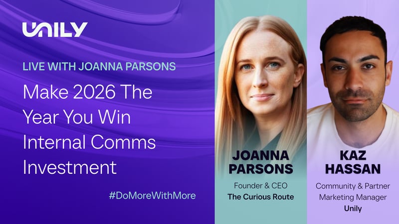 Internal Comms Investments 2026 Joanna Parsons Webinar Image