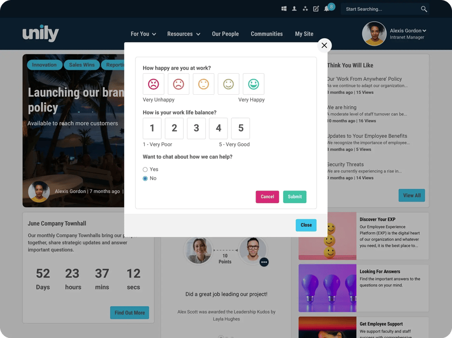 Unily Platform Unily V14: Introducing consumer-grade comms tools