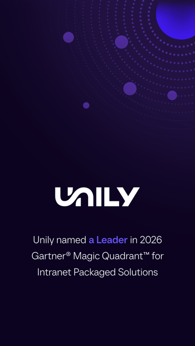 Unily is named a Leader in the Gartner Magic Quadrant for Intranet Packaged Solutions in 2026