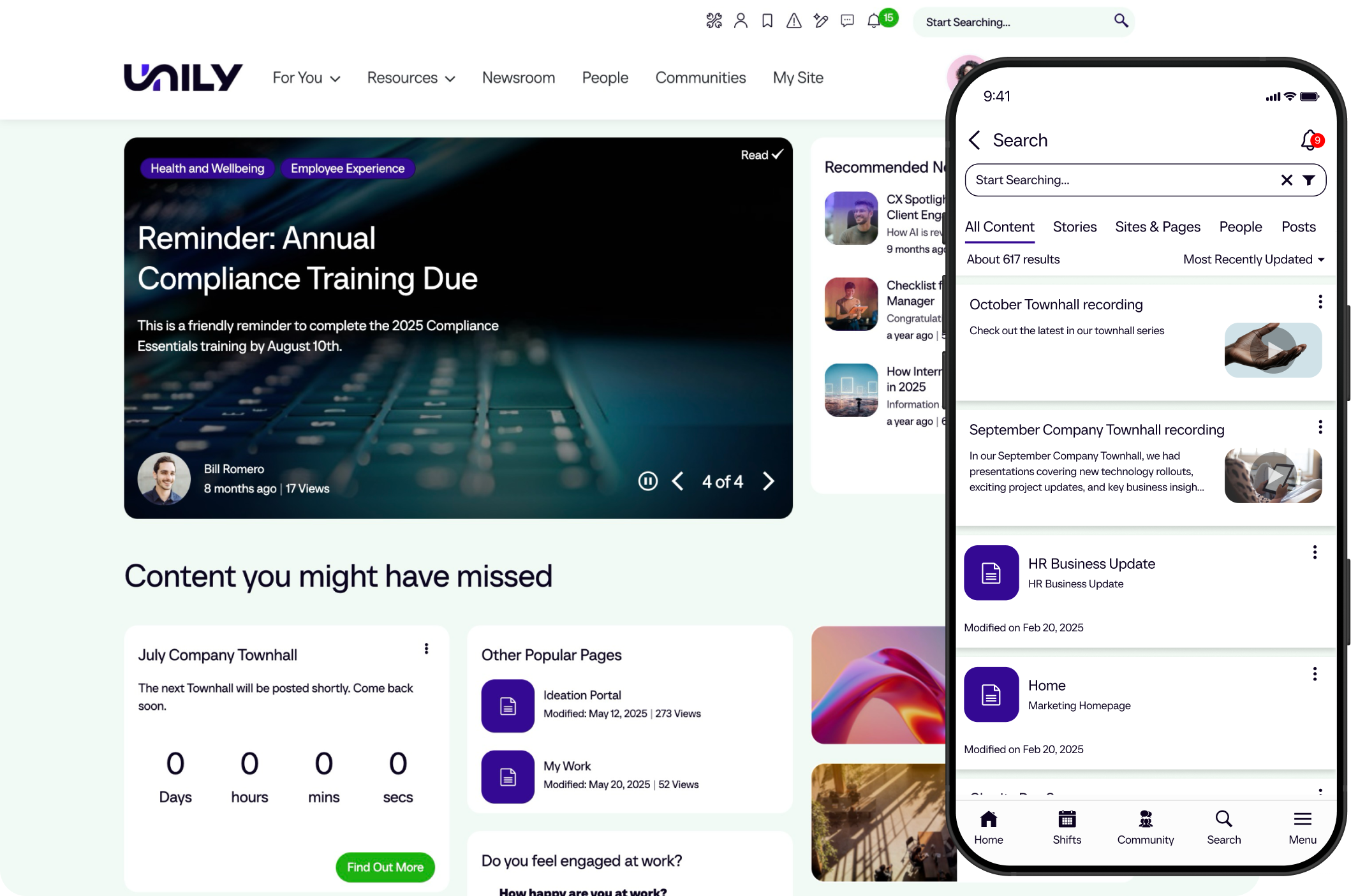 Unily Intranet AI-Native Intranet | Unily