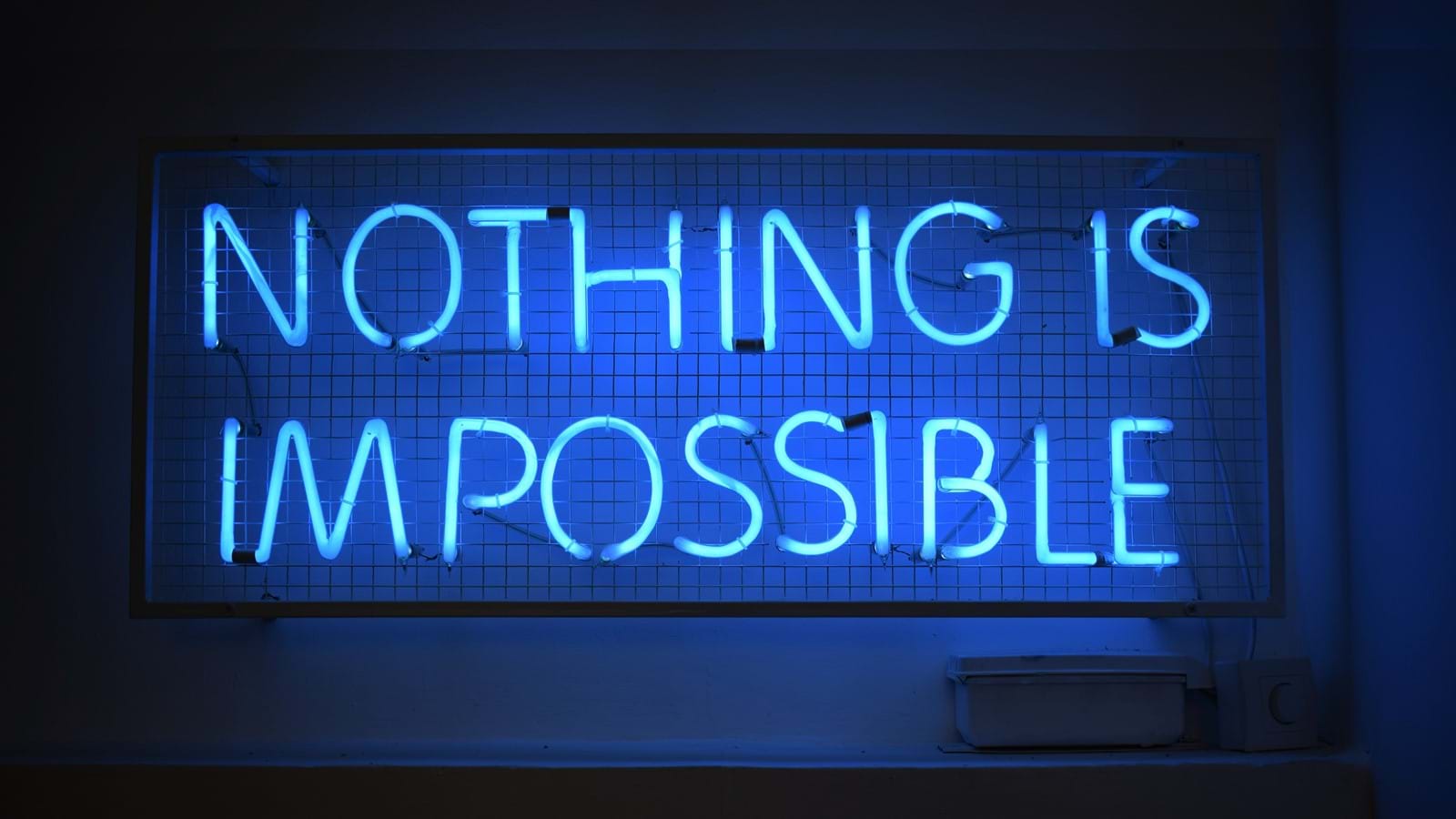 Neon sign 'nothing is impossible'