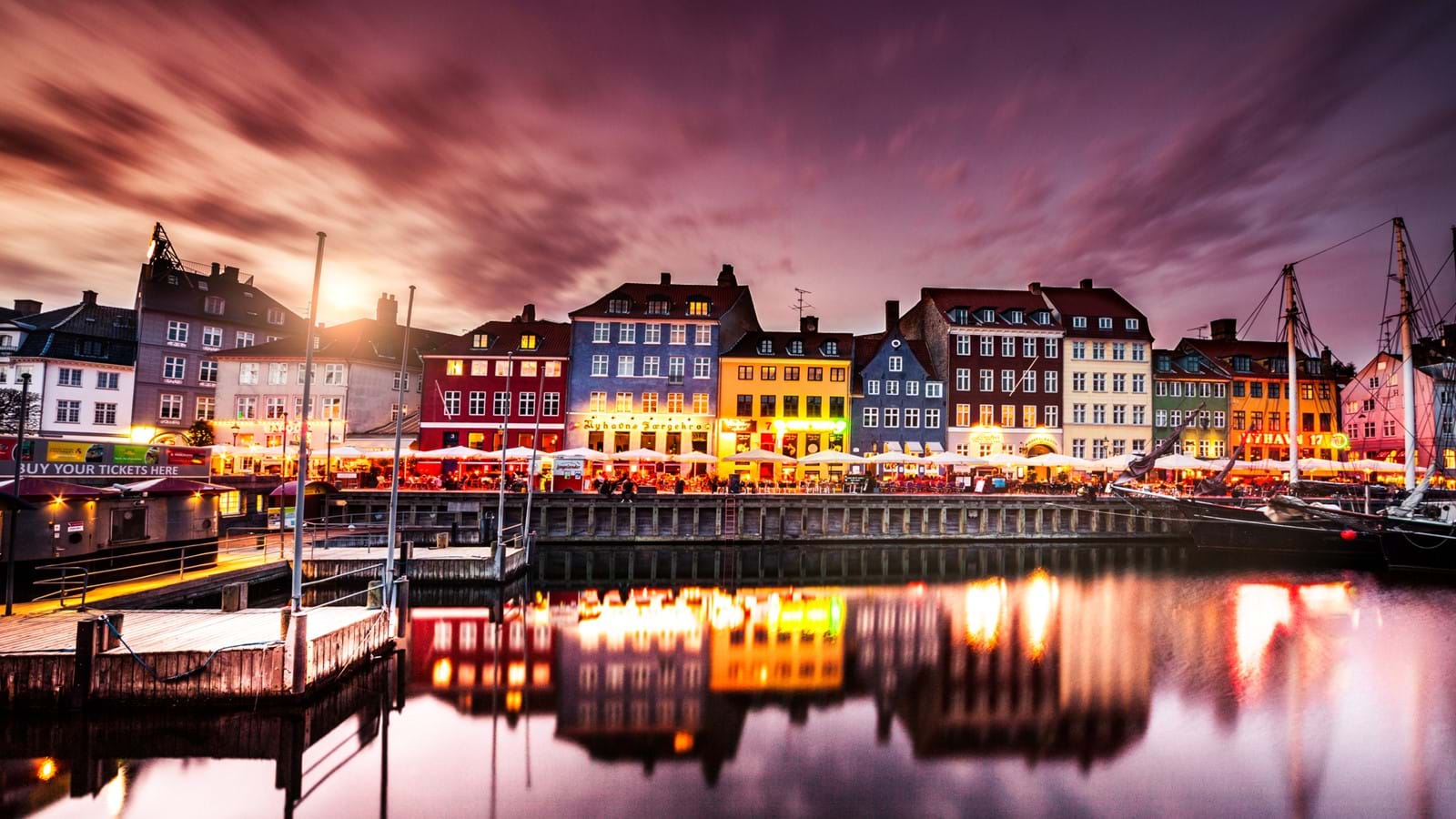 Copenhagen's famous canal boats 