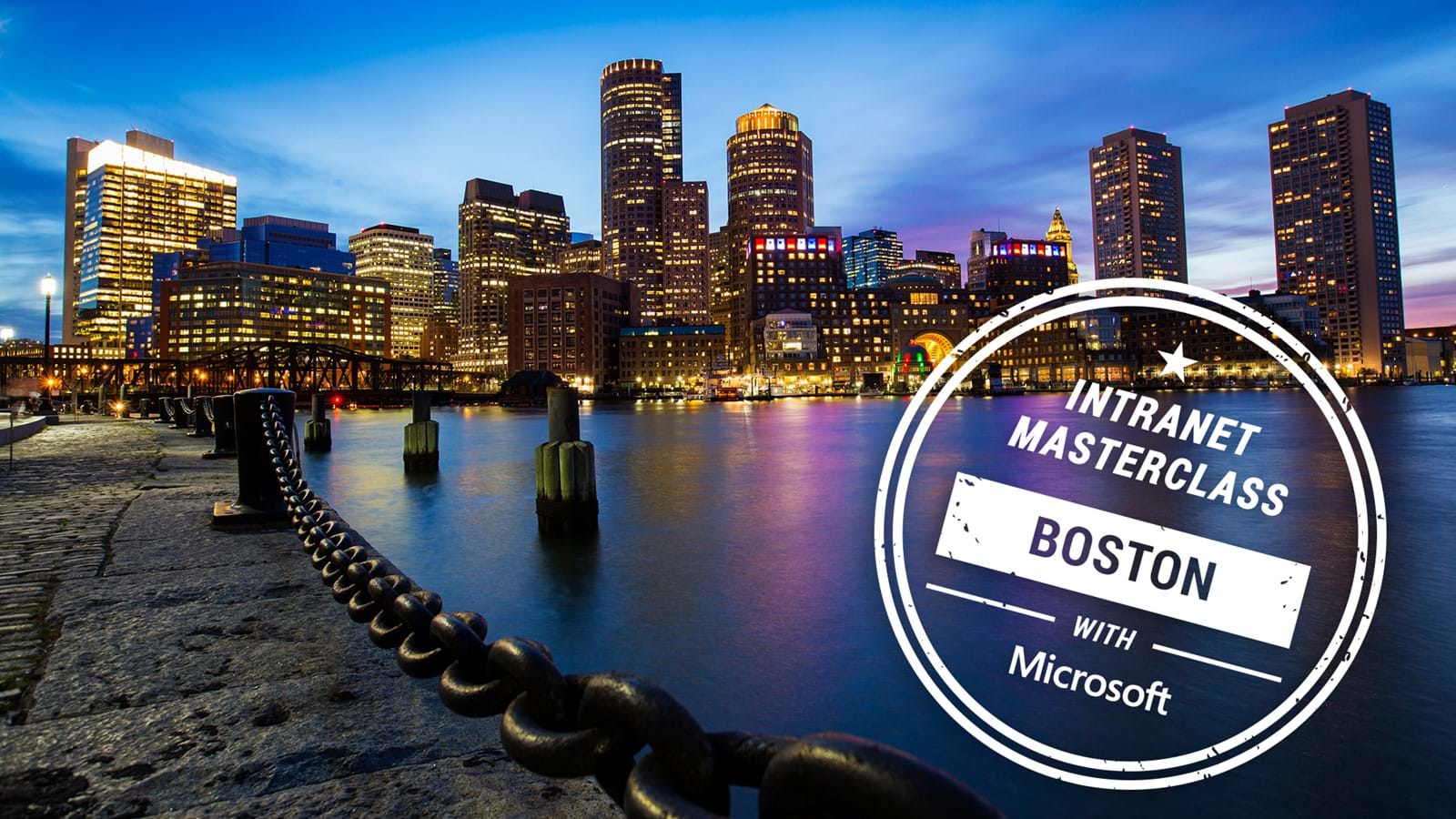 Boston waterfront for intranet masterclass