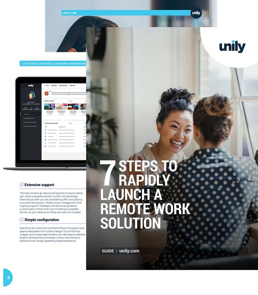 Rapidly launch a remote work solution guide pages